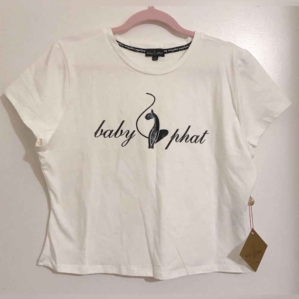 Baby Phat White Tee with Gold Tag